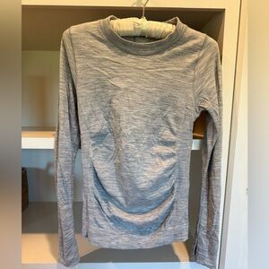 2 Athleta Heather Gray & Black Long Sleeve Tops